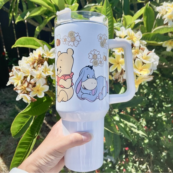 Disney Winnie the Pooh 40 oz Tumbler double wall stainless travel office tumbler - Picture 2 of 7